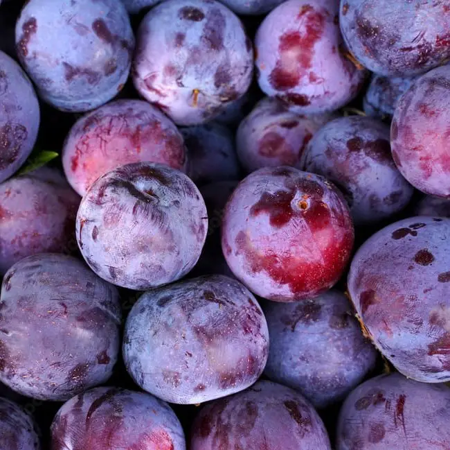 Una foto de ciruelas a granell